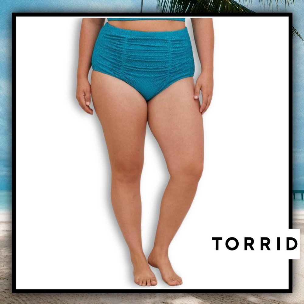 💥NEW💥 TORRID High Waist Crochet Swimsuit Bottoms #T681r - Picture 1 of 7